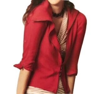 Cabi style #285 Red Zip It Sweater size small